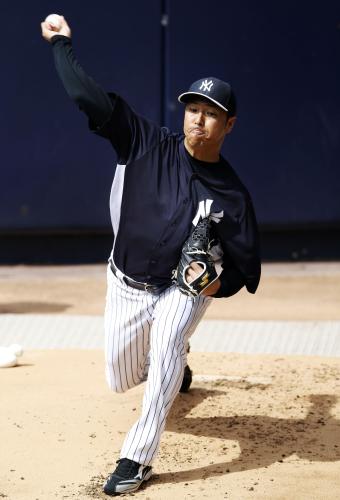 黒田、ブルペンで調整　今季３度目ブルージェイズ戦先発へ