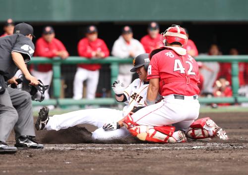 【画像・写真】坂口“松井の教え”で適時二塁打　テークバック修正「しっくり来た」