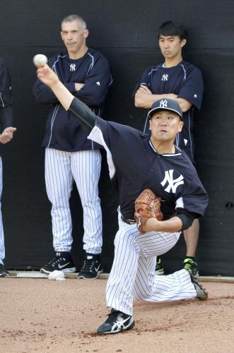 マー君、スプリット交え４０球　上原らがフリー打撃登板