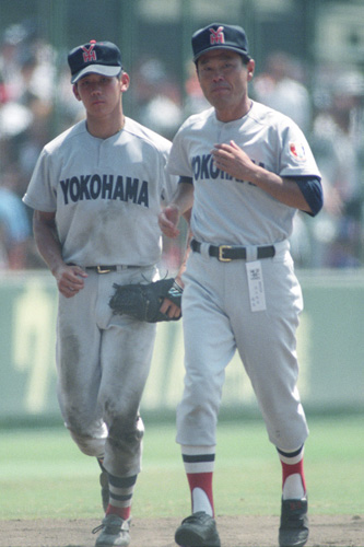 ９８年夏の甲子園・準々決勝のＰＬ学園戦で１７回を投げ抜いき勝利した松坂と渡辺監督