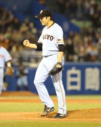 【画像・写真】菅野、鬼門打破！神宮初勝利　「目いっぱい意識」してエースの仕事