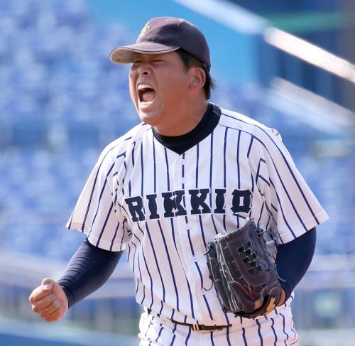 立大　３３季ぶり優勝へ逆王手、逆転で明大下す　佐藤竜Ｖ弾