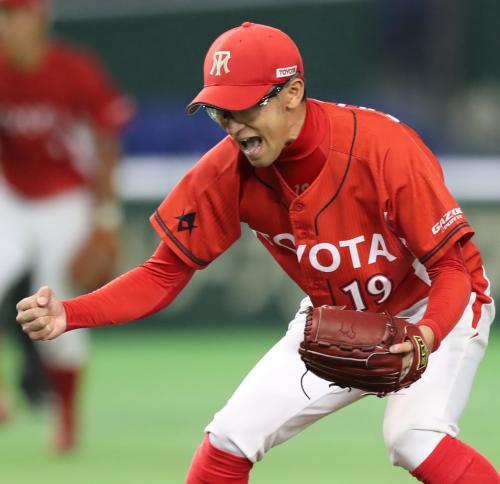 トヨタ自動車・佐竹完封！史上７人目毎回１３Ｋ、０１年武田久以来