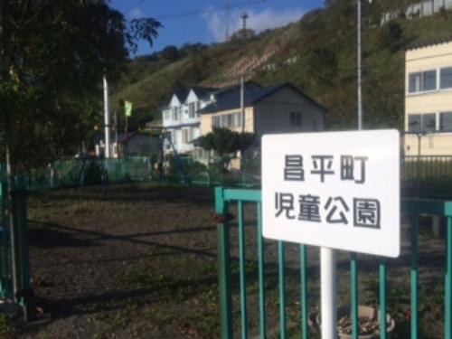 「翔メーター」が設置された北海道浦河町にある昌平（しょうへい）児童公園