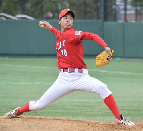 阪神ドラ２富士大・小野　即戦力だ!最速タイ１５２キロ９Ｋ