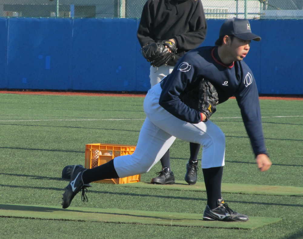 法大始動　左腕森田が再起誓う、１年春鮮烈デビューから４季ぶり復活だ