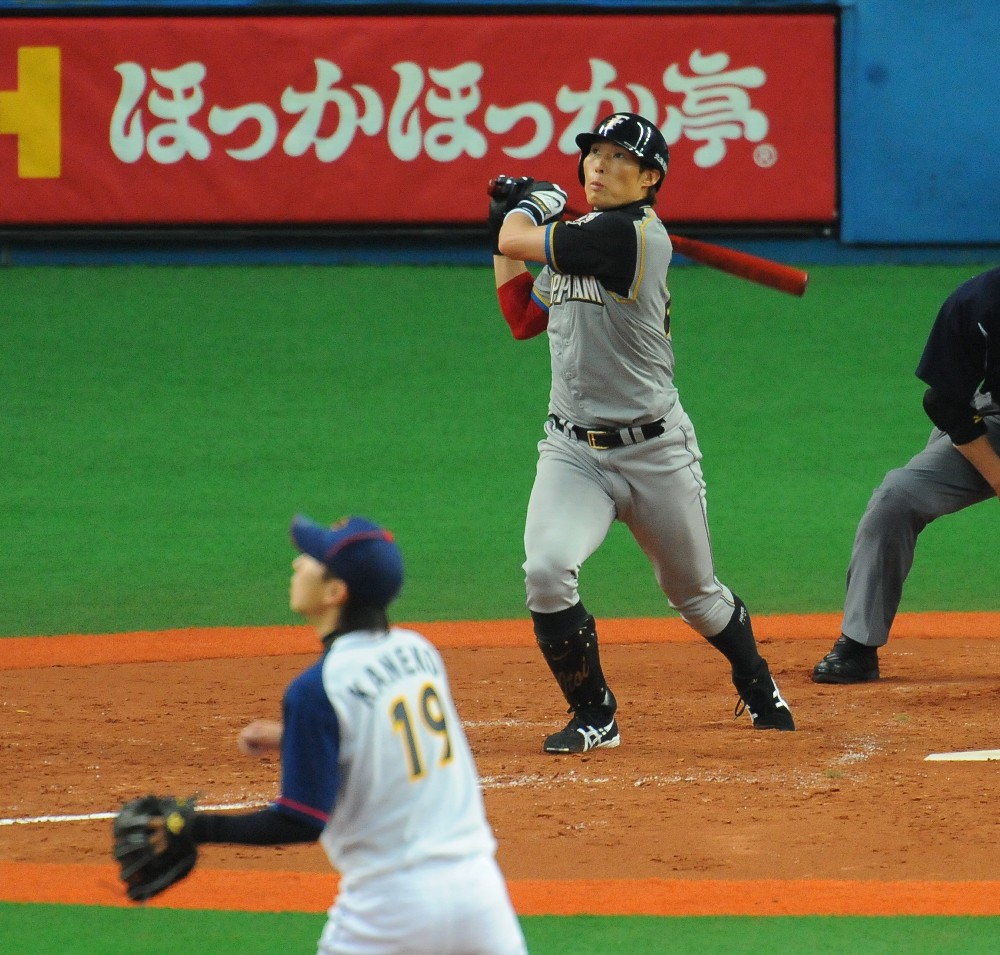 １０年６月１９日、金子からソロ本塁打を放つ日本ハム時代の糸井