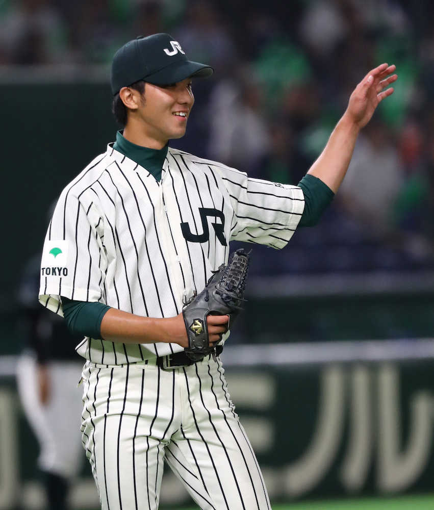 今秋のドラフト上位候補　ＪＲ東日本のエース左腕・田嶋が１安打完封！