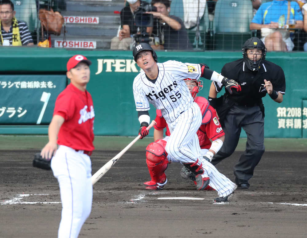 代打・陽川が今季１号　試合を振り出しに戻す一発！