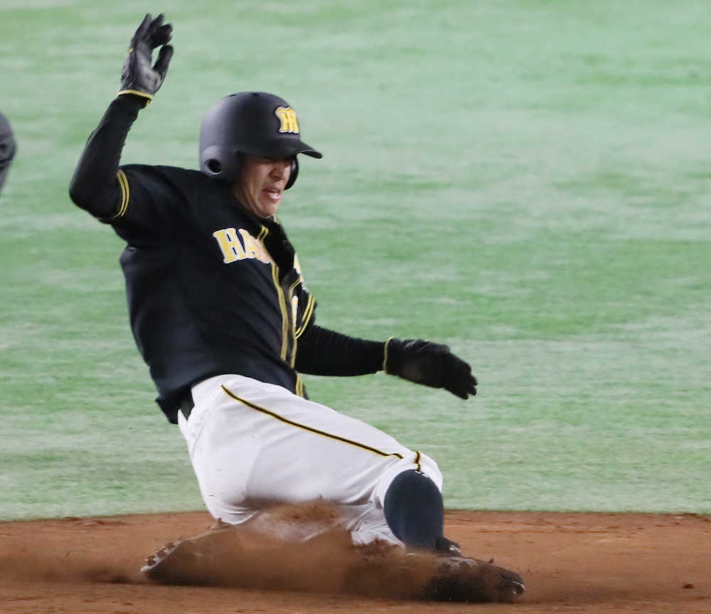 阪神・植田　全４打席出塁　５盗塁は糸井と並ぶチーム最多