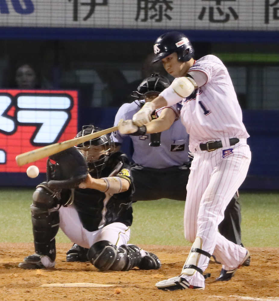 ヤクルト山田、球団記録あと１　プロ野球記録はバース１３試合