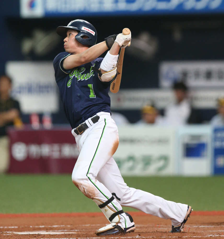 ヤクルト　山田哲が２６号ソロで１２試合連続打点　バースのプロ野球記録に王手