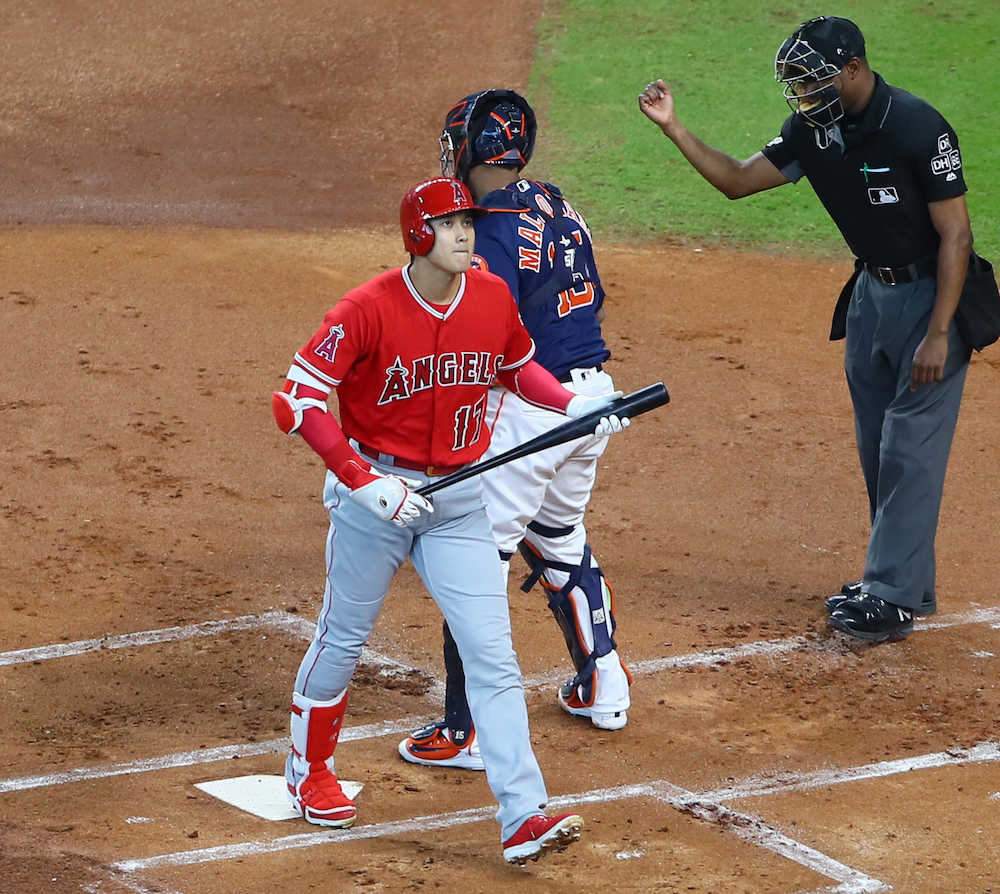 【画像・写真】３三振の大谷、新人王争いに暗雲？新人日本選手３人目のシーズン100三振まで「２」に