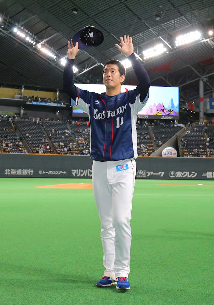 西武・多和田　最多勝確実１６勝　７回に打球受けながら８回１失点