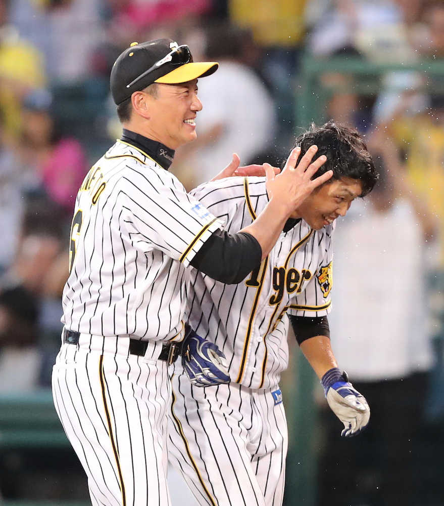 【画像・写真】阪神新人・島田　プロ初打点がサヨナラ打　初お立ち台では地元名産アピール「馬刺しが有名です」