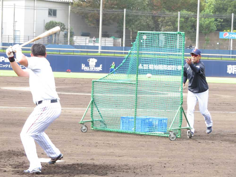 侍Ｊ稲葉監督　ロッテ安田をマンツーマン指導「彼の成長が将来のプロ野球に影響する」
