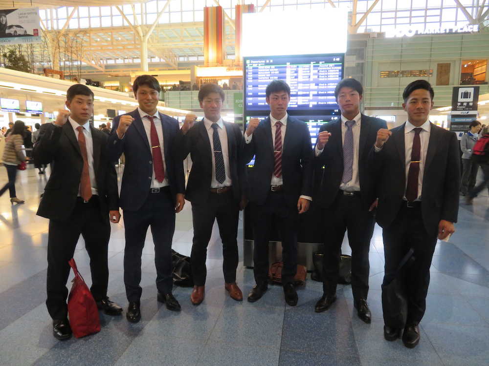 巨人６選手が台湾へ　大江「結果にこだわる」　北村「肉体強化と技術アップを」