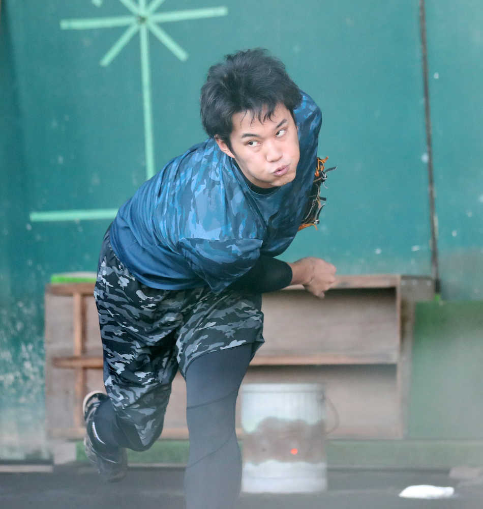 阪神　藤浪　２度目のブルペン投球　“開幕”登板も視野