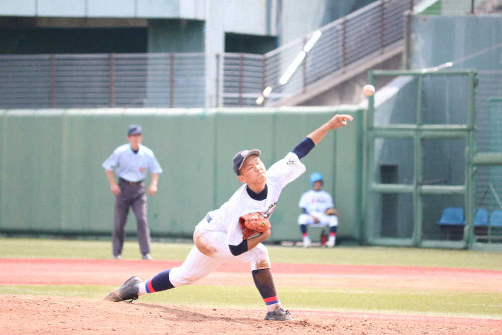 2試合連続の完投勝利を挙げた富山第一・浜田