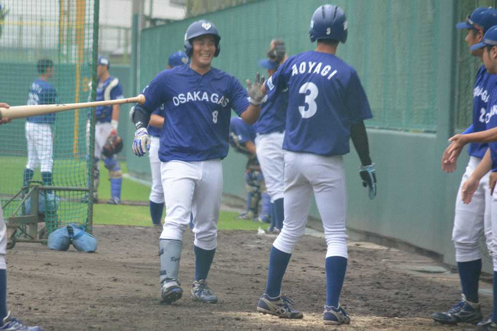 大阪ガス・宮崎、2安打2打点でアピール　同期の阪神“キナチカ”にはエール