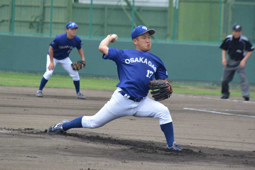 今秋ドラフト候補の大阪ガス・阪本5回0封　都市対抗連覇へ「今年は個人でもいい思いを」