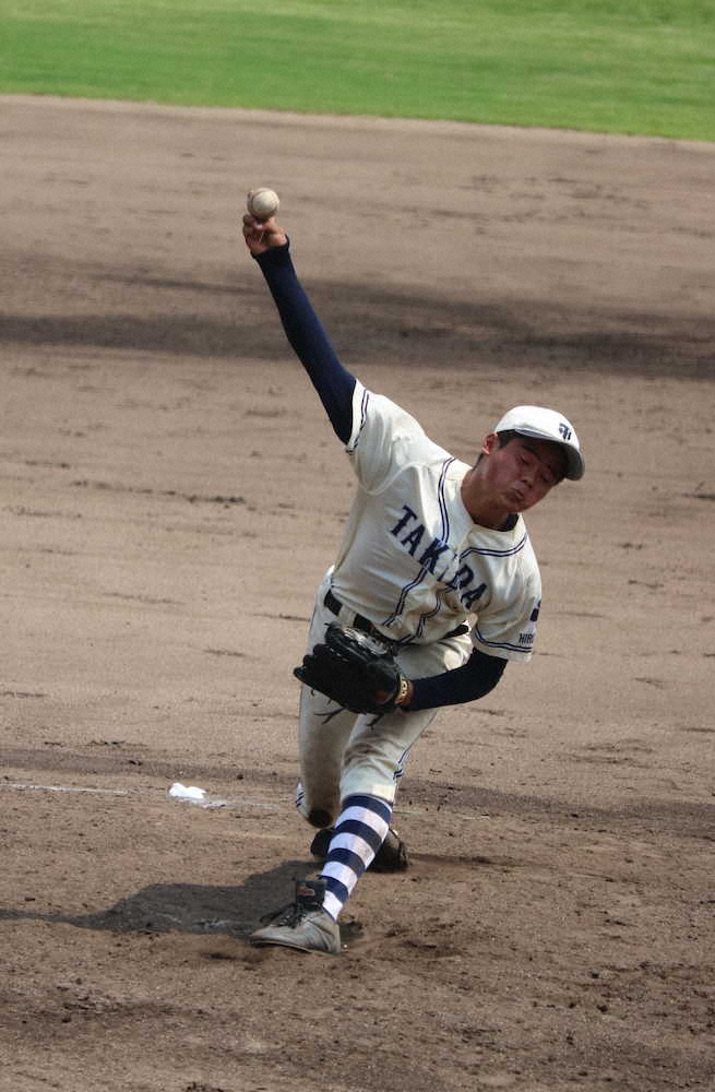 ＜武田・神辺＞最速148キロをマークした武田の右腕・谷岡楓太（3年）