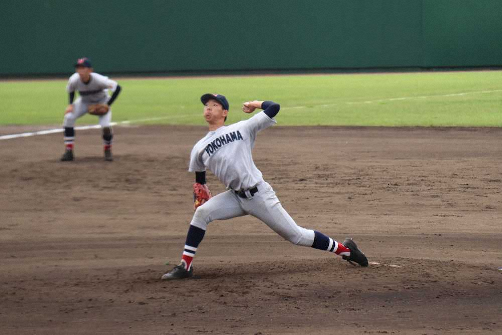 【神奈川】横浜2年生左腕・松本、圧巻10K　大船渡・佐々木の助言受け体づくり　及川と零封リレー　