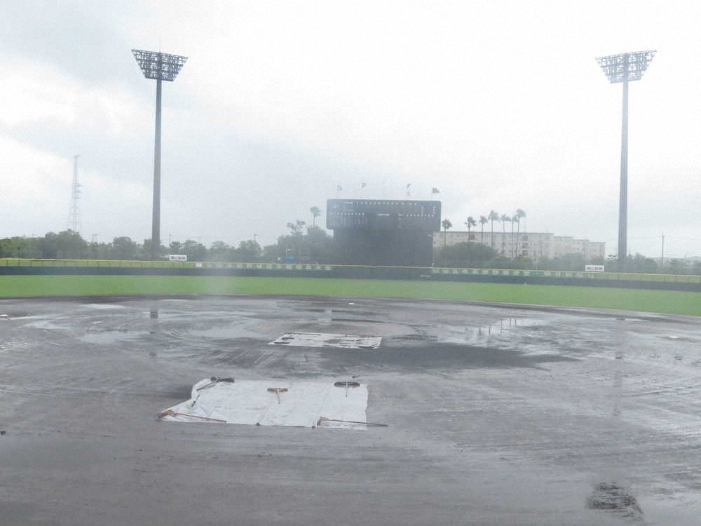 オロナミンC球場で行われる予定だった高校野球徳島大会1回戦は中止に