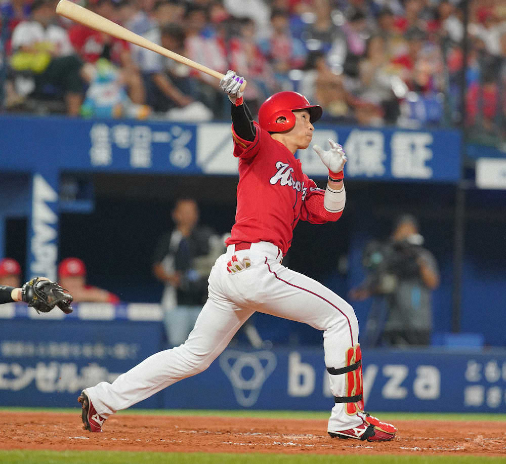 広島、42日ぶり2位浮上なるか…西川の9試合ぶり12号ソロで追加点「打ったのはカーブかな」