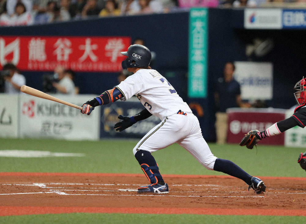 オリックス・安達、2回に決勝打となる先制の右前適時打「ラッキーでしたね」