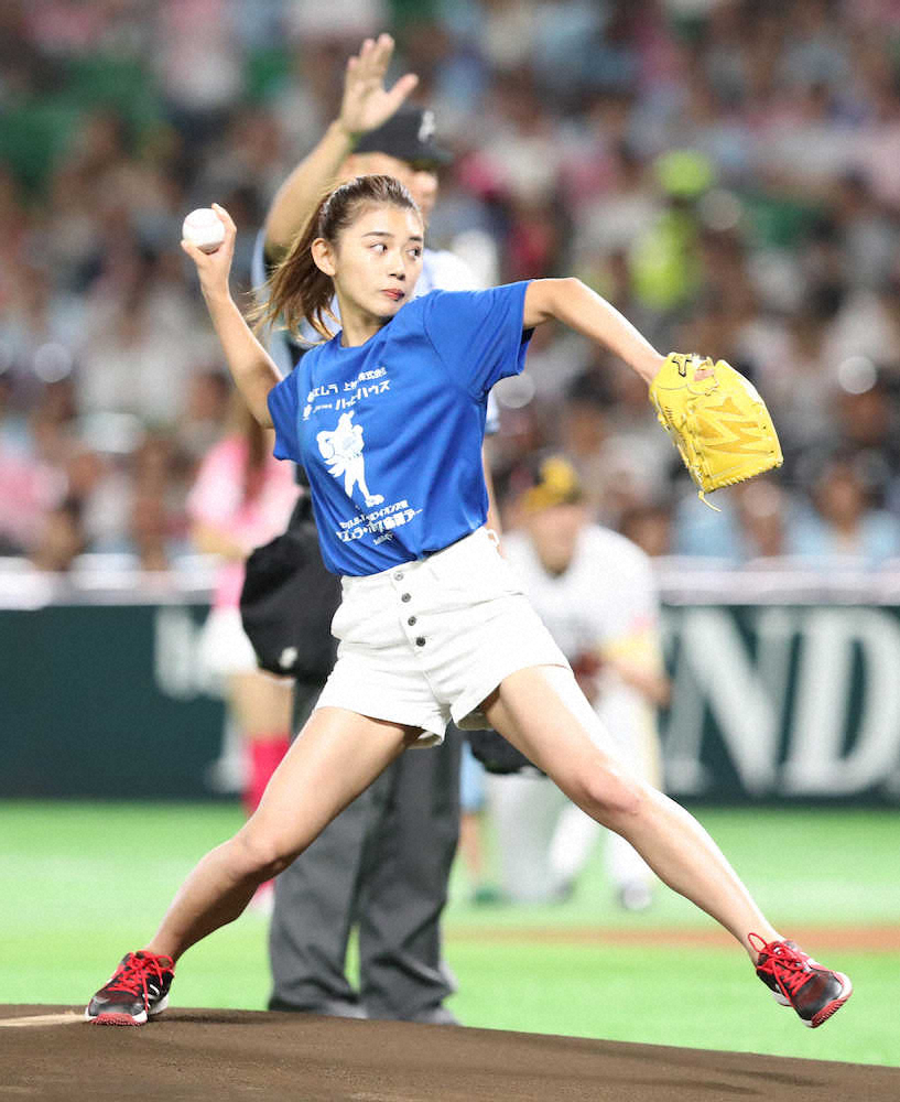 野球女子・坪井ミサト　始球式で「令和初のノーバン」も94キロに「めっちゃ悔しい」