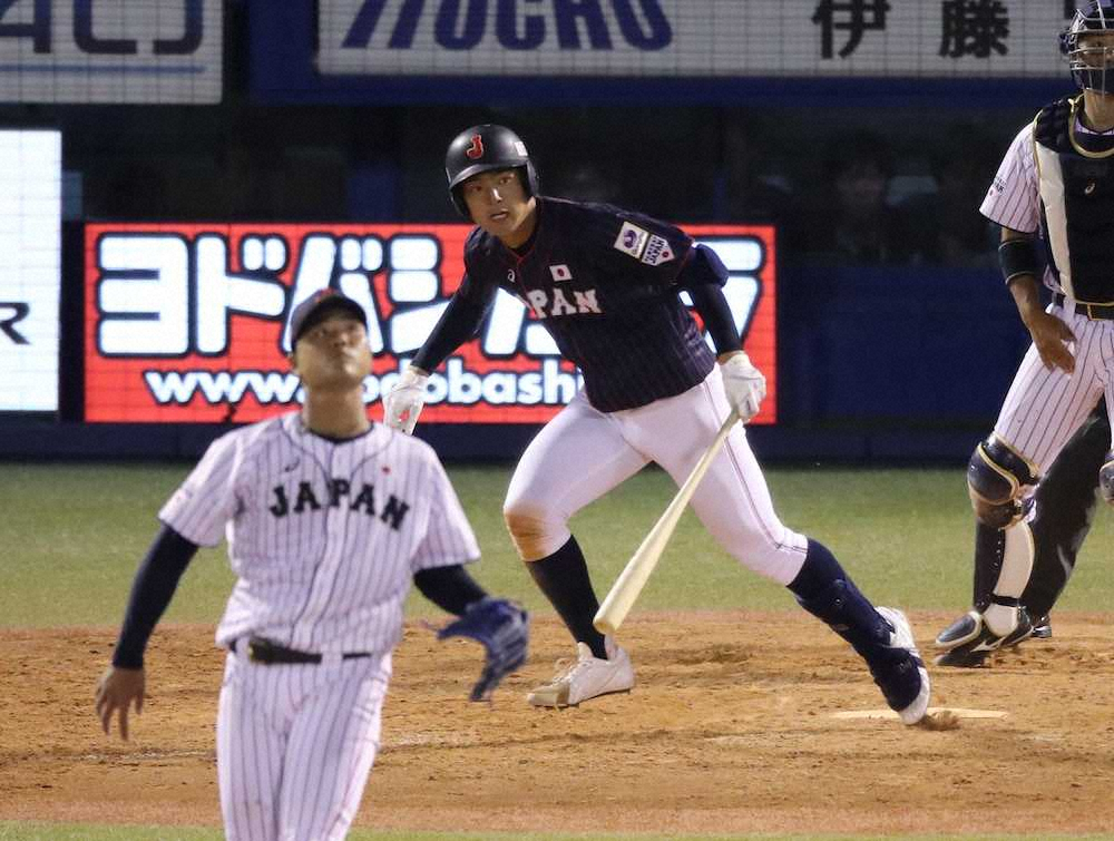 U18侍、大学日本代表を再逆転！二刀流・石川がフェン直2点適時二塁打