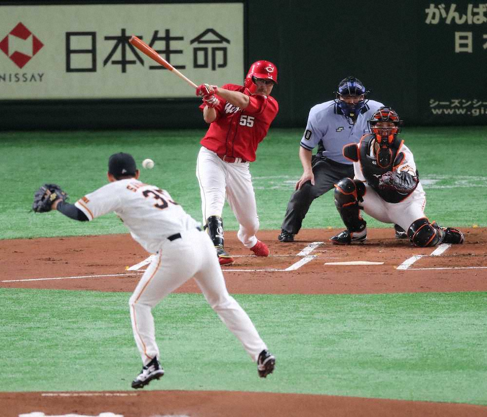 広島が2試合連続で初回先制！　4番・松山の7打席ぶり安打が適時打　本塁打以外の得点は3戦ぶり