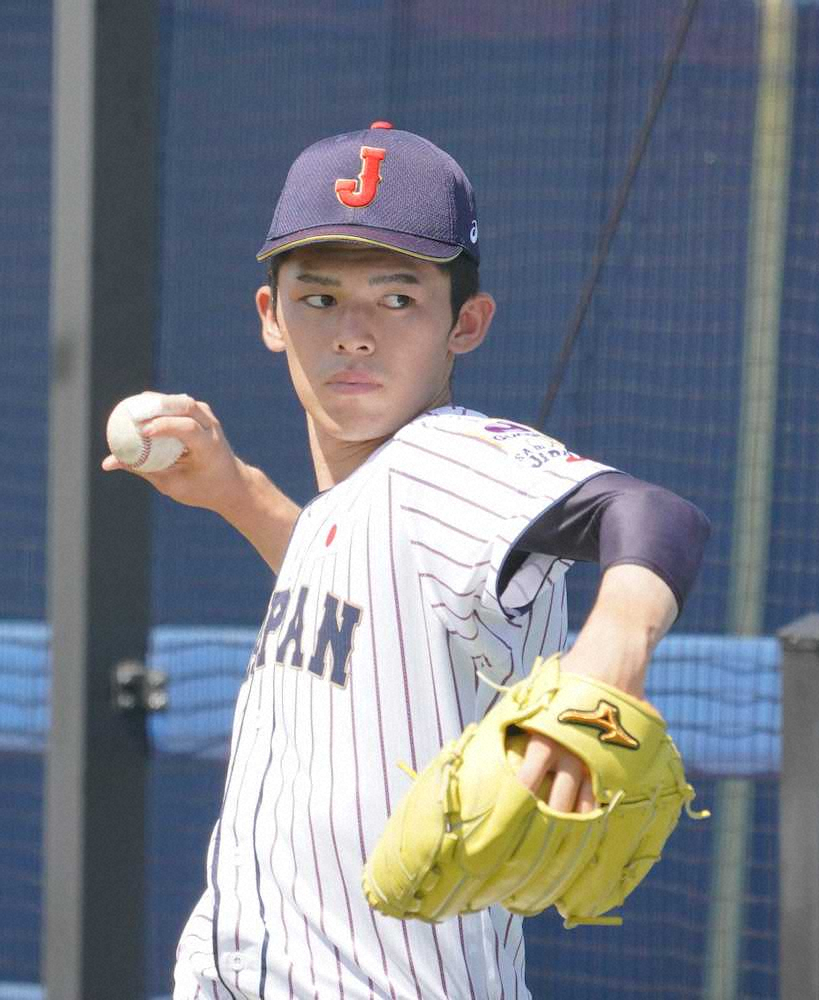 U18侍　佐々木、4日ぶりキャッチボール再開　奥川は軽めのメニューで調整