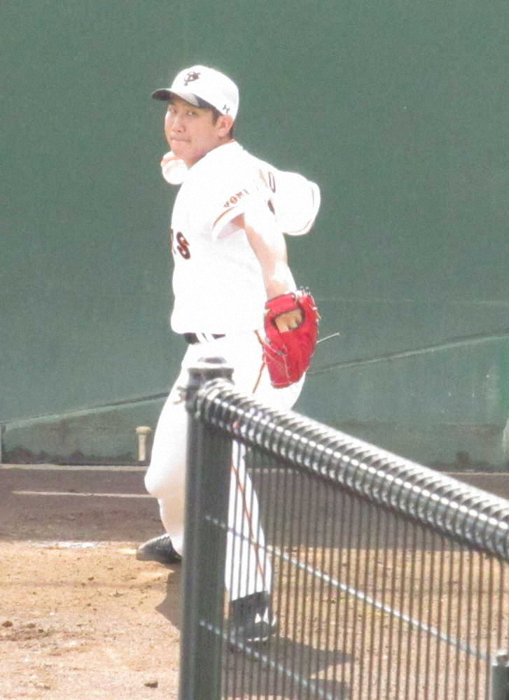 巨人　菅野　順調22球　腰痛で離脱後初めて捕手座らせ投球練習