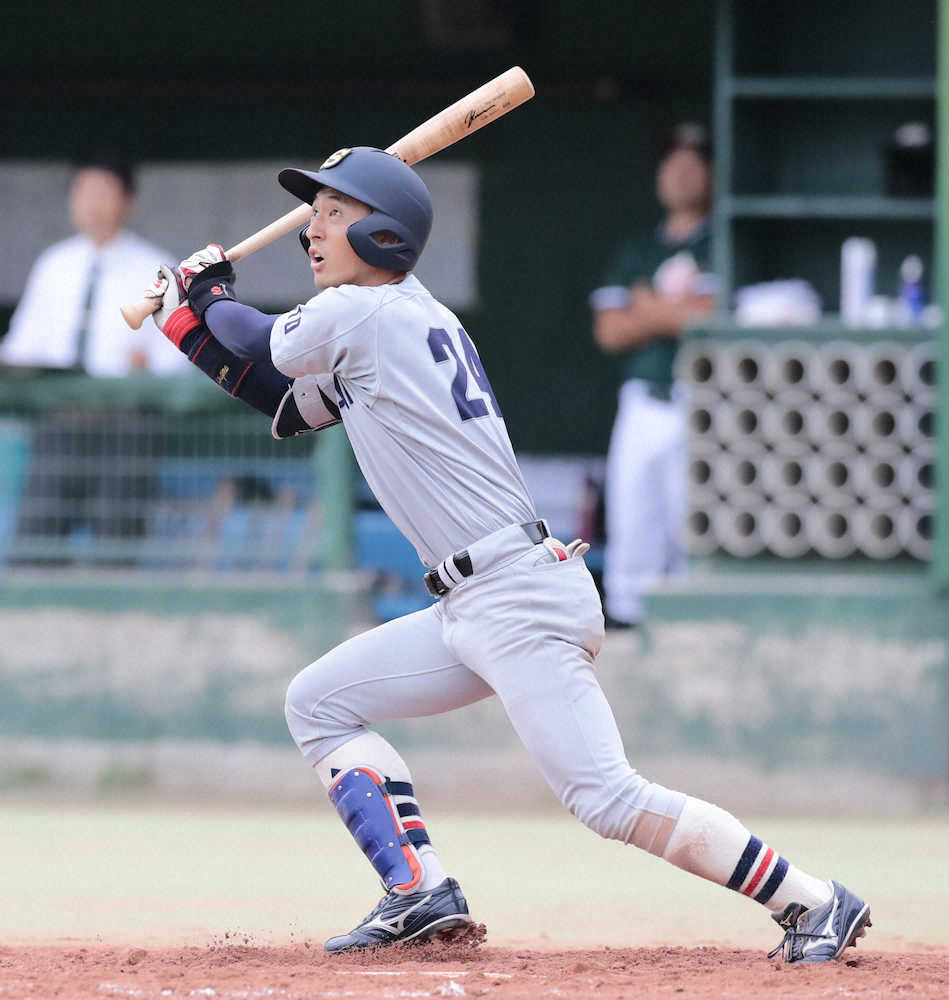 京産大・杉野がリーグ戦通算100安打、野球生活最後のシーズンで到達「自信につながる」