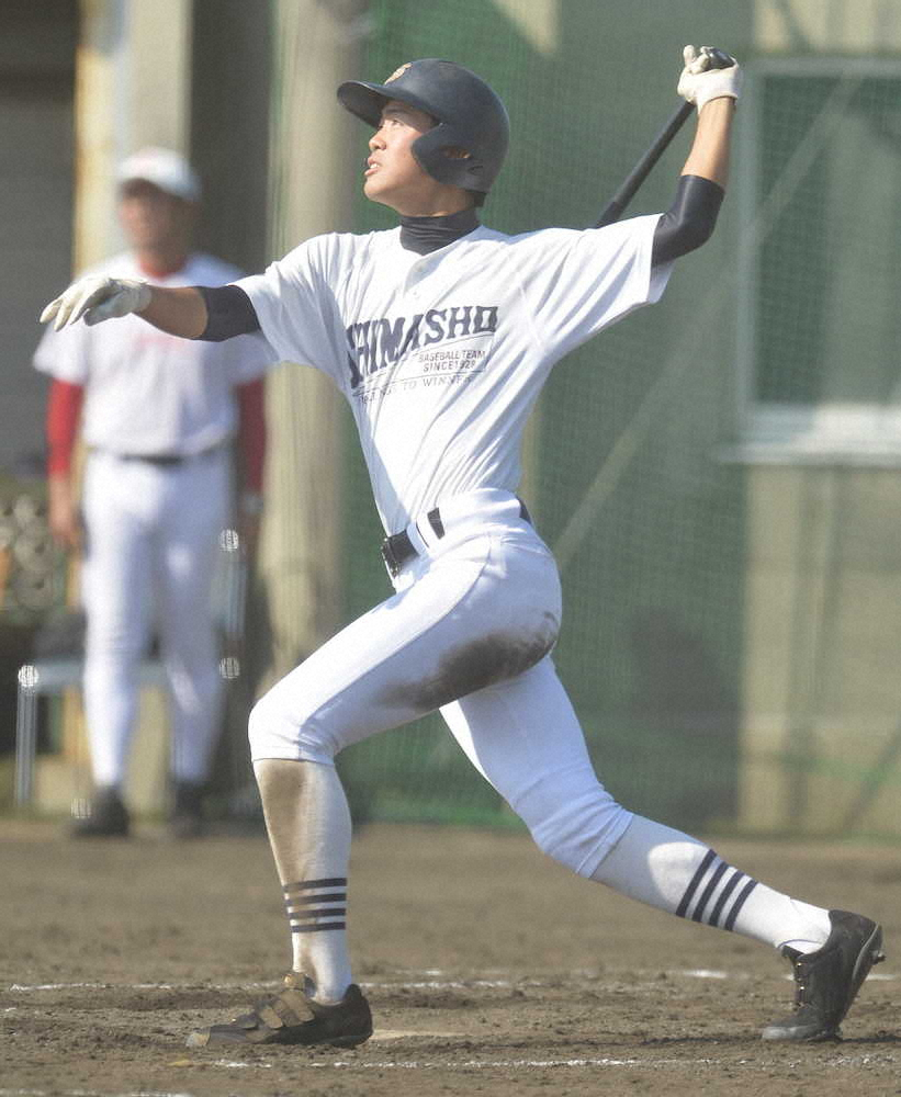 島田商　田中　コンポジットバットに手応え「打撃力向上にもつながる　静岡県高校野球Sリーグ17日開幕
