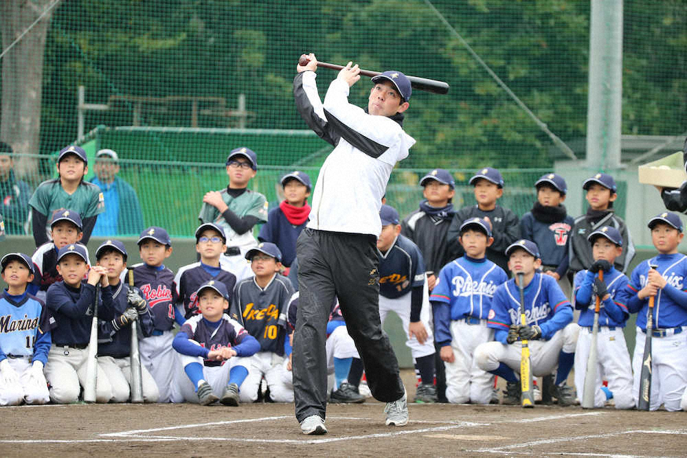 西武　秋山、地元・横須賀で野球教室「プロ野球選手が出てもらいたい」