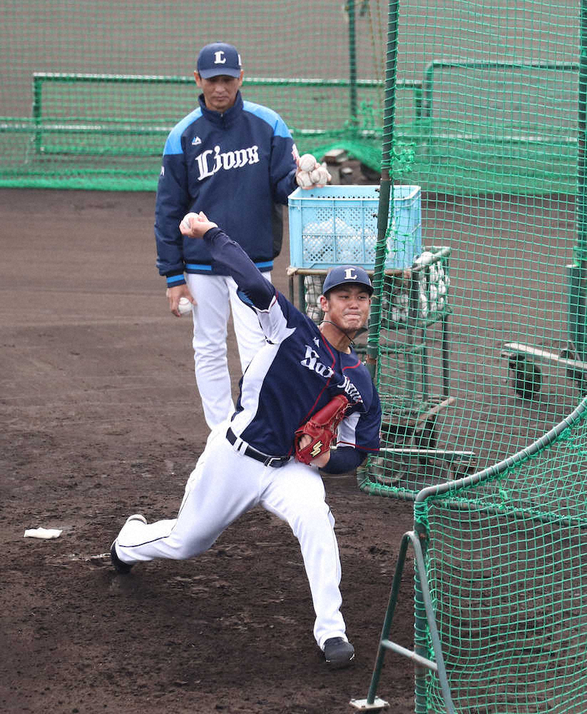 西武・高橋光　初の打撃投手で36球　フォーム改造「今のところ順調」