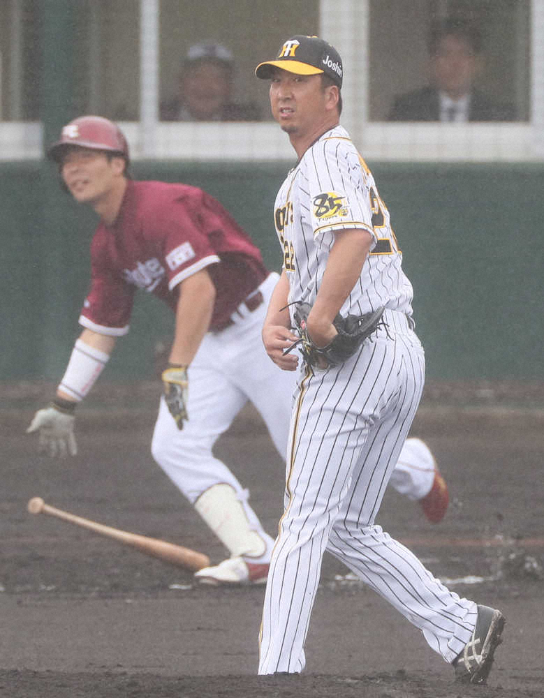 阪神・藤川、1回4失点…3四球から満塁弾浴びる