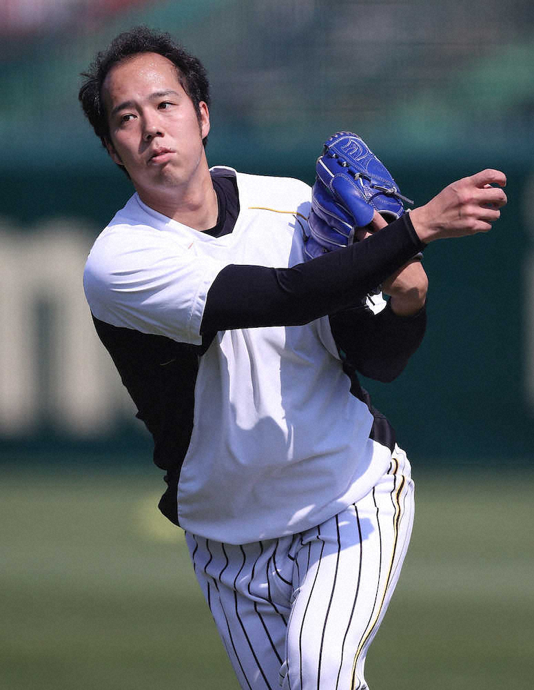 阪神・青柳　積極ブルペン投球　投球フォーム固めに励む