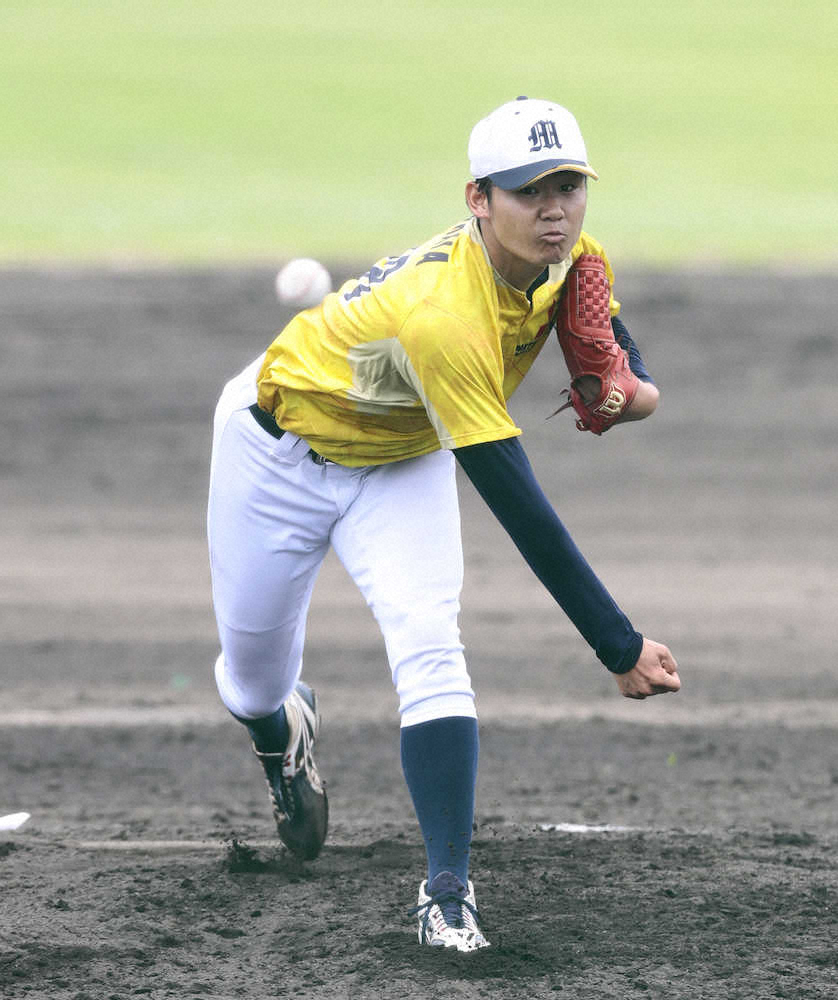 国立大卒の頭脳派右腕・中田朋輝　3カ月ぶり実戦で2回完全！巨人スカウトも高評価