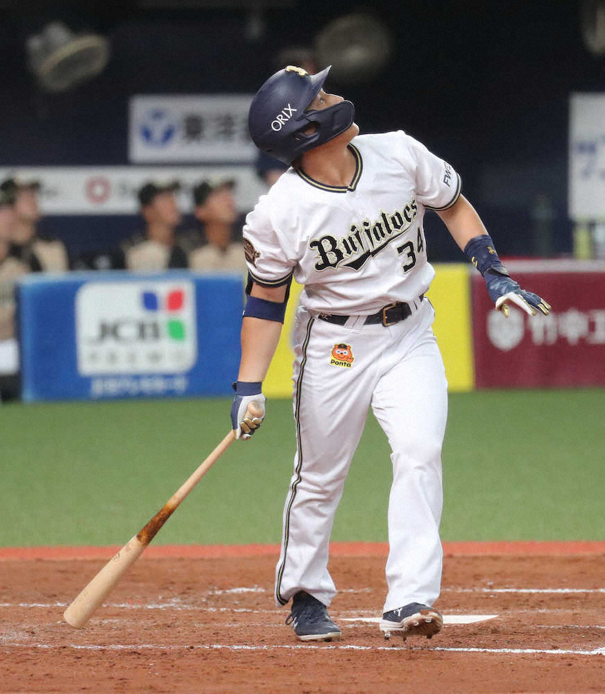 オリックス・吉田正　7打席連続安打でストップ　連勝も3で止まった