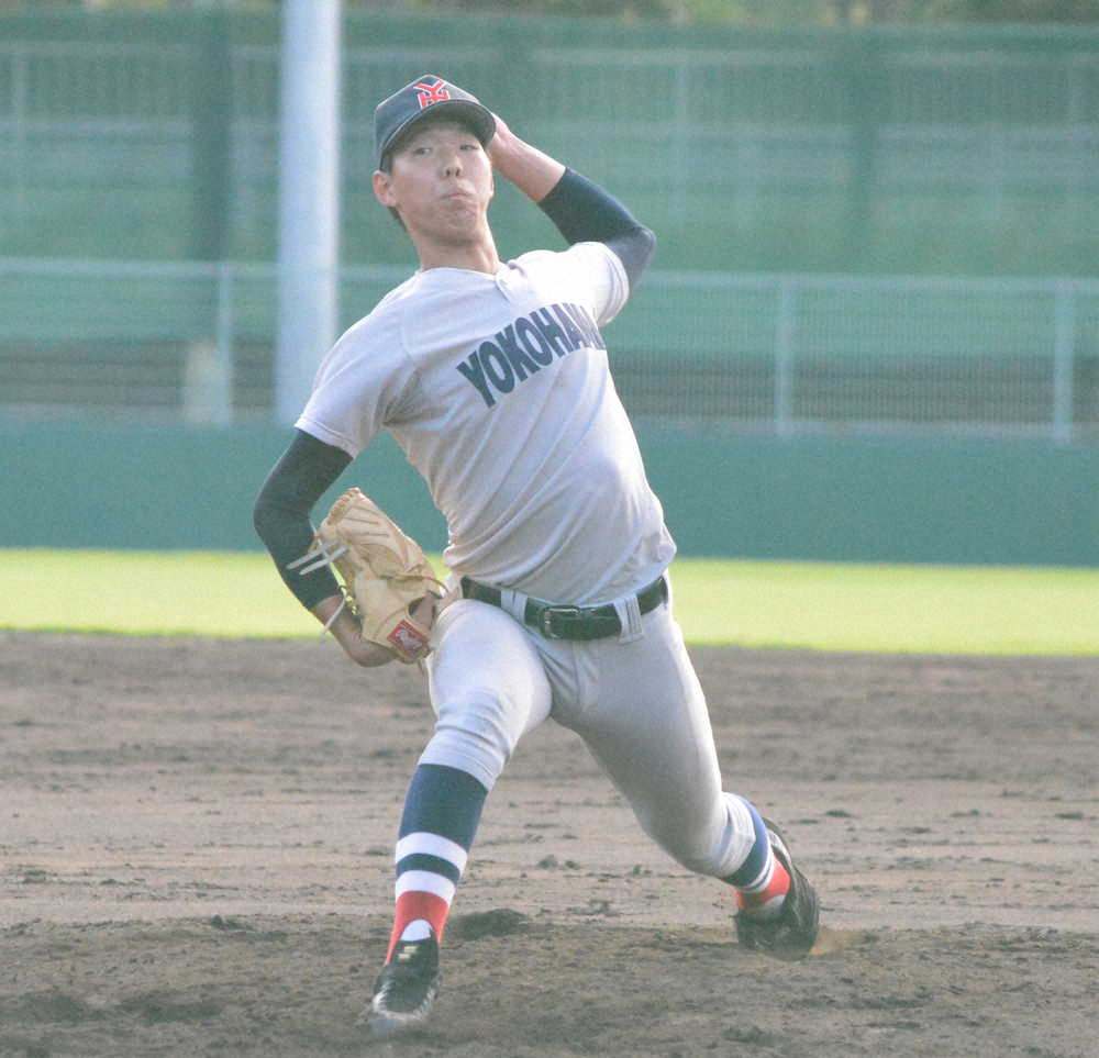 横浜練習試合　ドラフト候補の152キロ左腕・松本＆度会　成長の跡