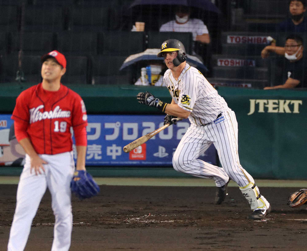 阪神　サンズの適時二塁打で同点　打率も3割超える