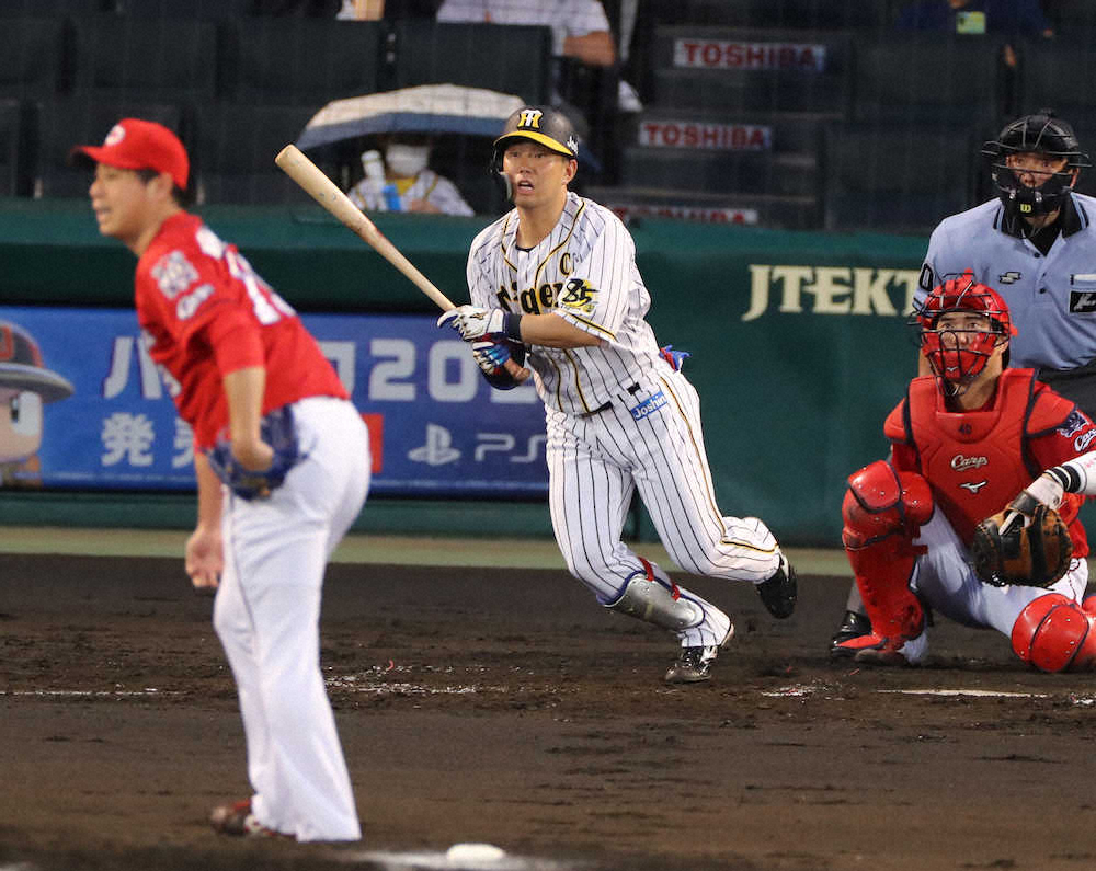 虎に衝撃…糸原が右手骨折で離脱へ　前日まで12試合連続安打