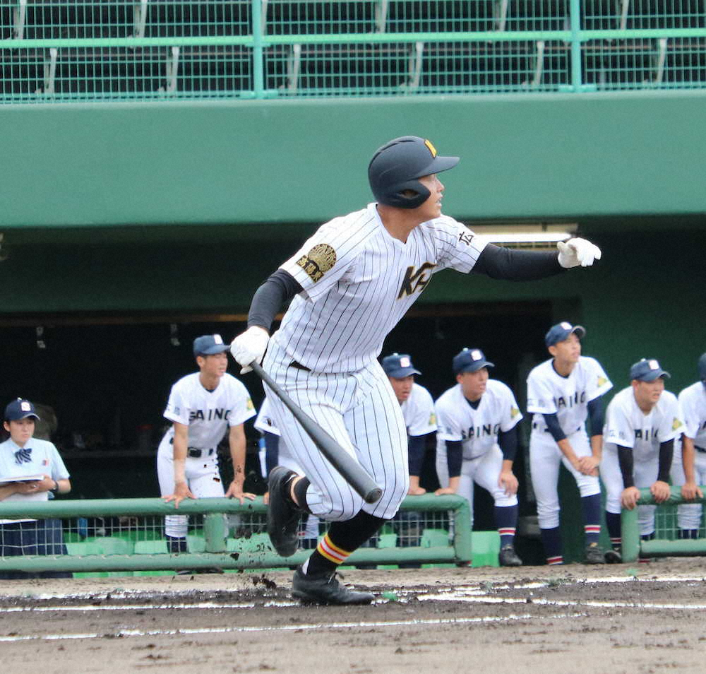 【画像・写真】高陽東・間瀬場　持ち前の長打力アピールできず「力が入ってしまいました」