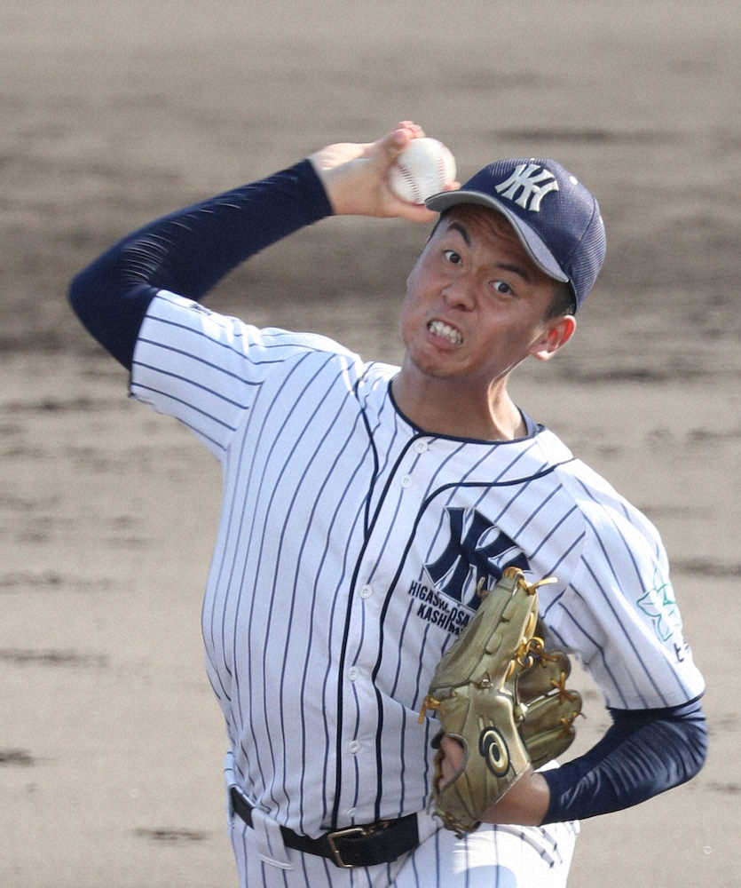 東大阪大柏原・近藤　2回無安打無失点　プロ志望届は未定も「プロを目指している」