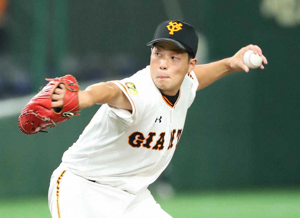 【画像・写真】4年目巨人・大江「頭が真っ白」プロ初勝利　4月にサイド挑戦で開花