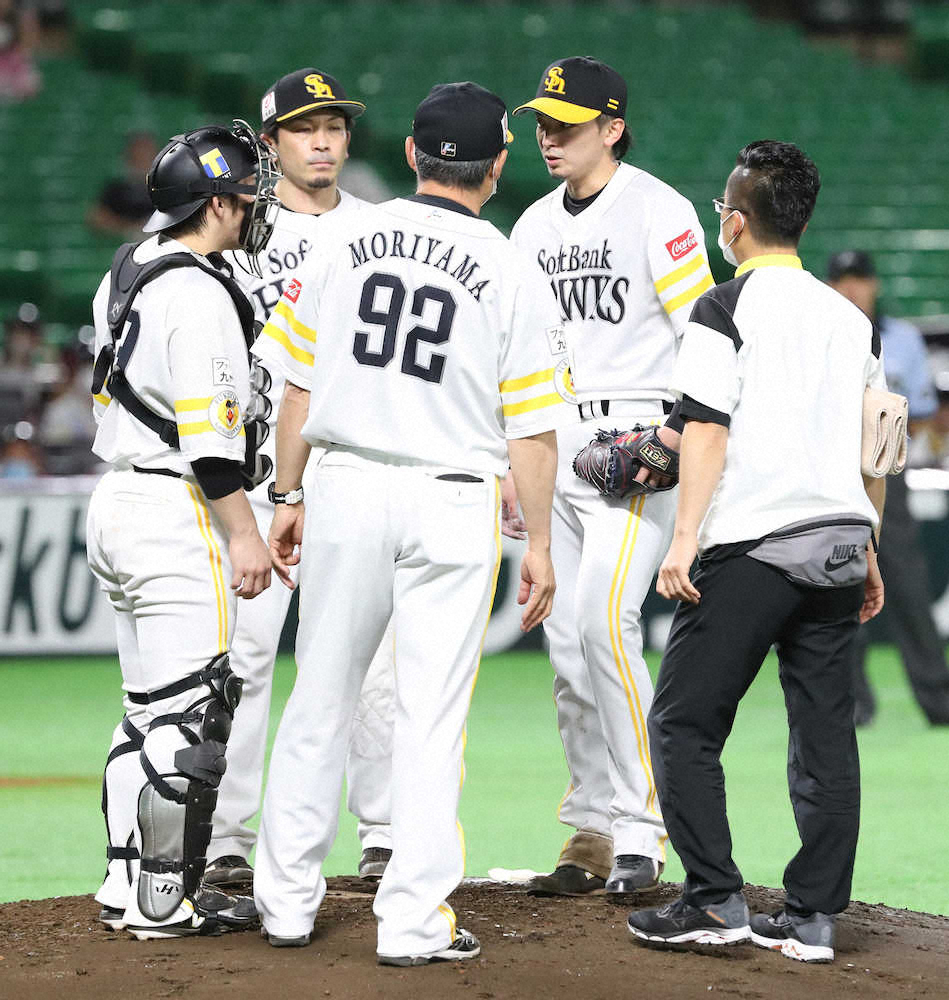 ソフトバンク・東浜　右手指痛め6回途中で降板　工藤監督「今後のことが心配」